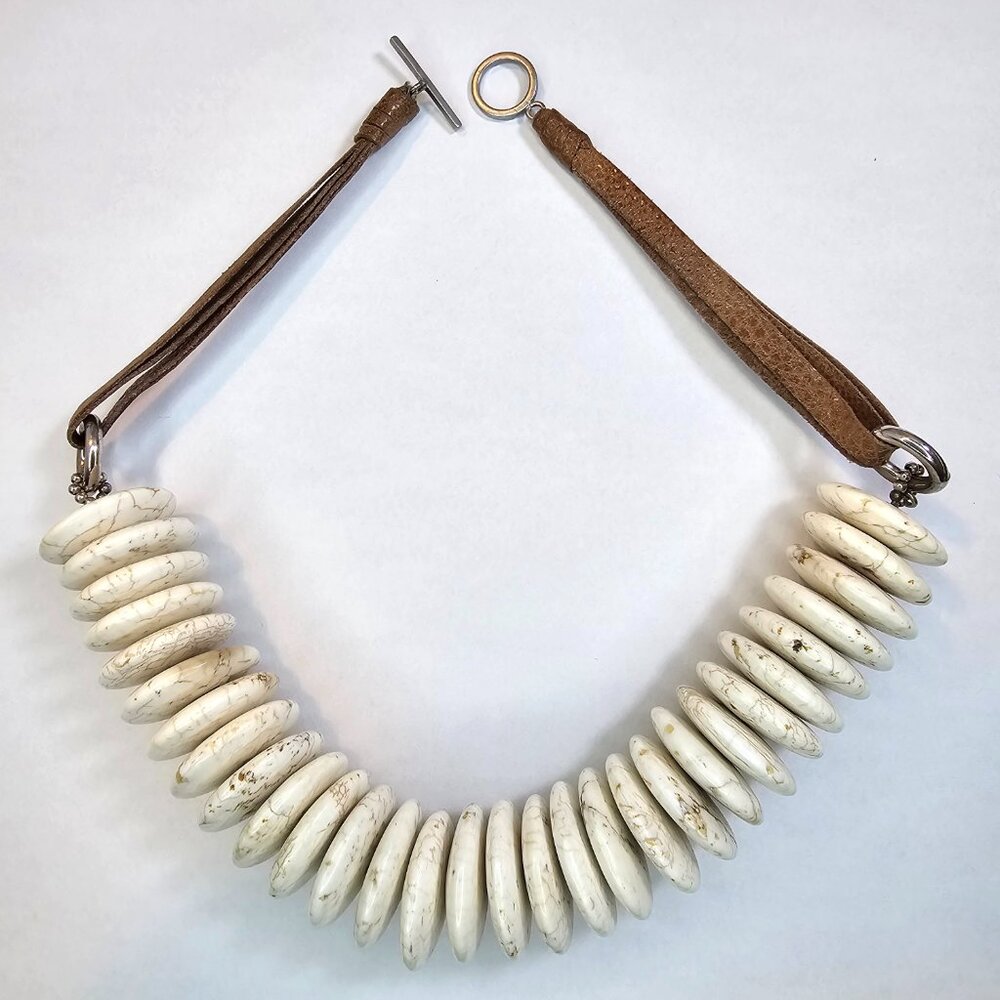 Brunello Cucinelli Natural Gemstone Statement Collar Necklace 17.5” - Picture 3 of 11